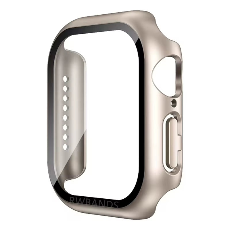 Glass+Cover for Apple Watch Case 9 8 7 6 SE 5 Iwatch Accessorie Screen Protector Apple Watch Serie 44Mm 40Mm 41Mm 45Mm 42Mm 38Mm