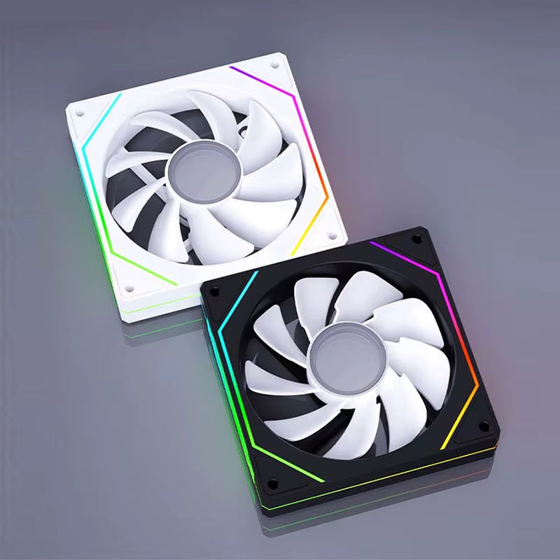 UF-1 PRISM 4 PRO Computer Chassis Fan 12Cm ARGB 4 Pin PWM Quiet Cooling Fan 12V Large Air Volume 45.2CFM/600-1500RPM