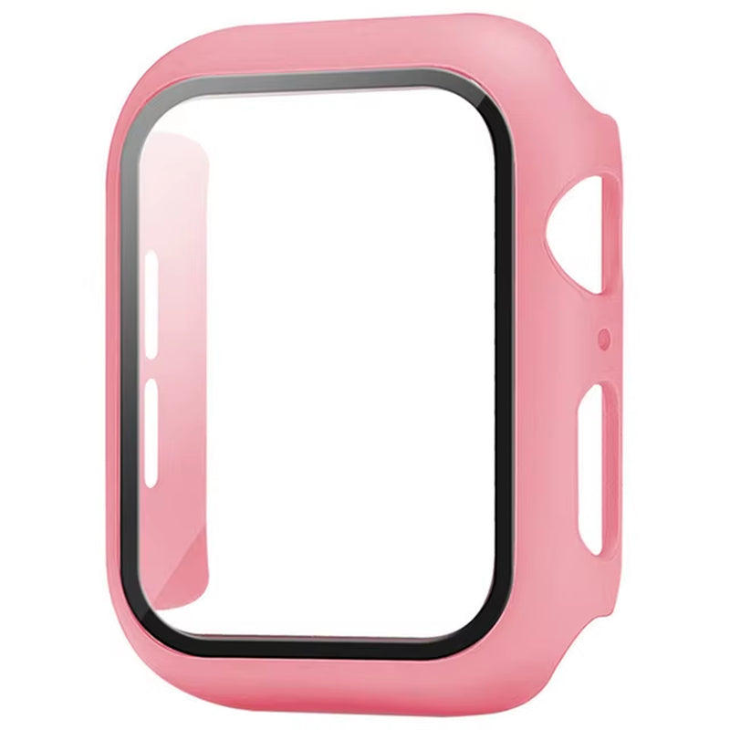Glass+Cover for Apple Watch Case 9 8 7 6 SE 5 Iwatch Accessorie Screen Protector Apple Watch Serie 44Mm 40Mm 41Mm 45Mm 42Mm 38Mm