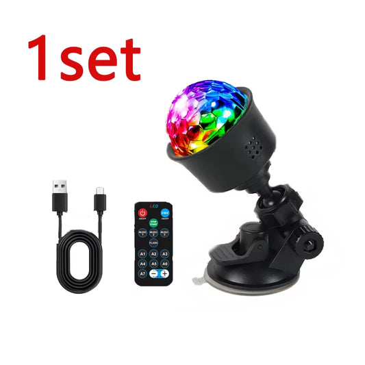 7 Colors Strobe Light Sound Activated Stage with Remote Control Disco Ball Lamps for Home Room Parties Kids Birthday Wedding Bar